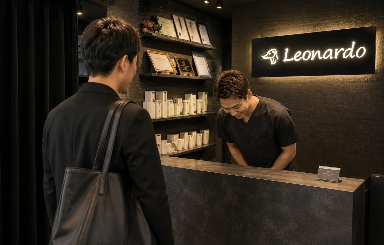 Leonardoの受付